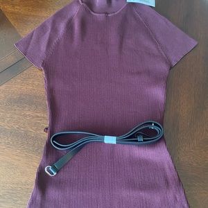 Karen Millen funnel neck knitted flippy mini dress